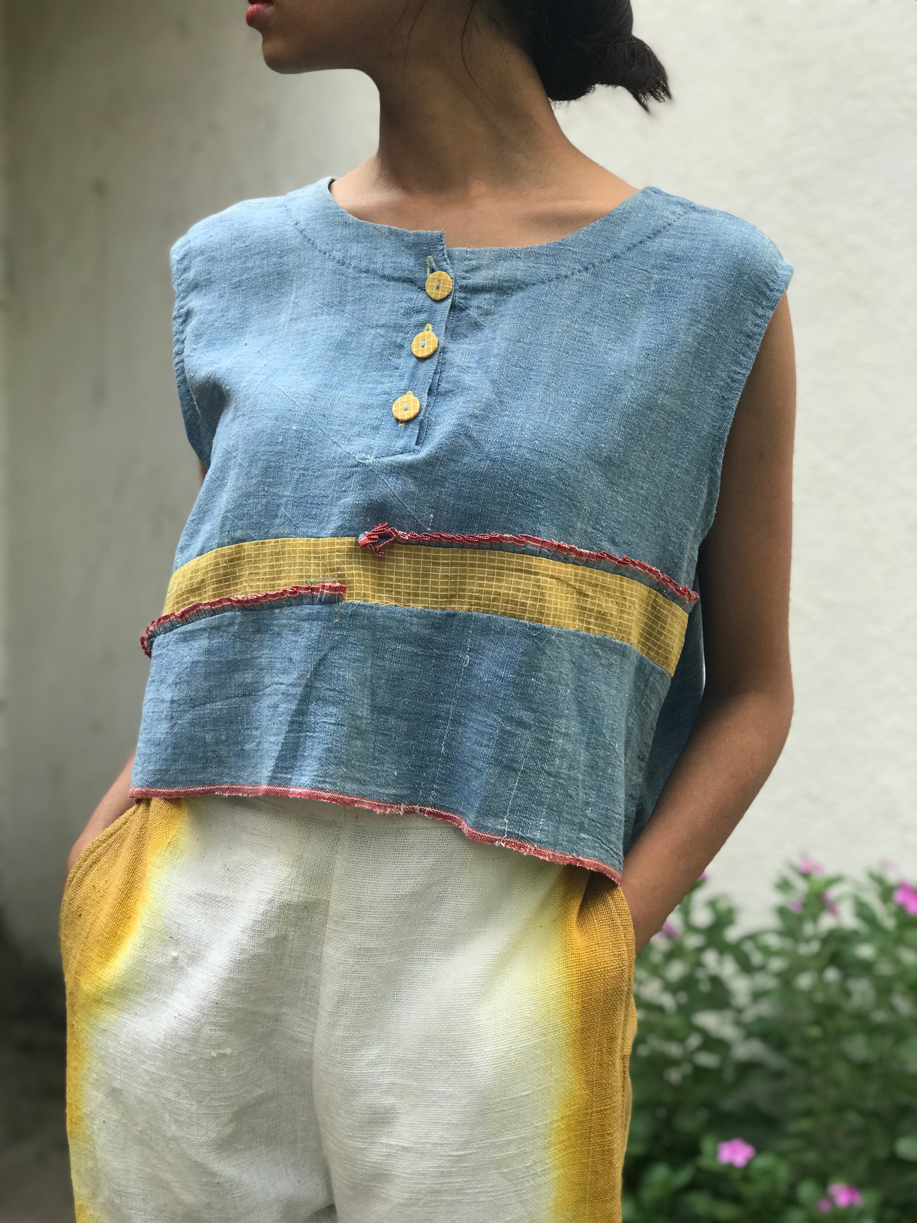 Chambray Crop Top