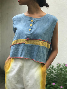 Chambray Crop Top
