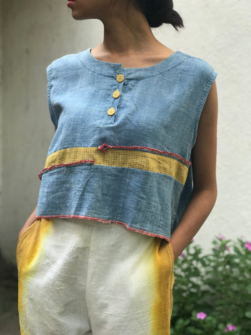Chambray Crop Top