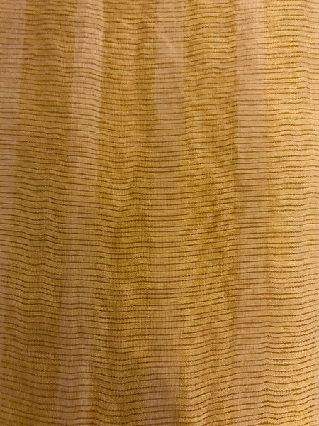 Mustard Yellow Angarkha Dress - Linen Silk Zari Fabric